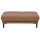 Interliving Sofa Serie 4461 - XXL-Hocker haselnussfarbenes Leder Evita & schwarze Aluminiumfüße - ca. 120 x 65 cm
