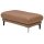 Interliving Sofa Serie 4461 - XXL-Hocker haselnussfarbenes Leder Evita & schwarze Aluminiumfüße - ca. 120 x 65 cm