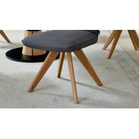 Interliving Esszimmer Serie 5102 – Polsterstuhl mit Drehfunktion graphitfarbene Mikrofaser Atlantis & Wildeiche