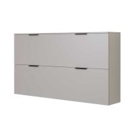 Interliving Garderobe Serie 6012 - Garderoben-Set graubeiger Mattlack - fünfteilig