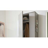 Interliving Garderobe Serie 6012 - Garderoben-Set graubeiger Mattlack - fünfteilig