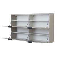 Interliving Garderobe Serie 6012 - Garderoben-Set graubeiger Mattlack - fünfteilig