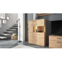 Interliving Wohnzimmer Serie 2110 - Highboard Alteiche -...
