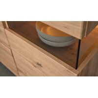 Interliving Wohnzimmer Serie 2110 - Highboard Alteiche - zweiteilig, Breite ca. 90 cm