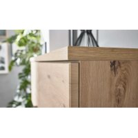 Interliving Wohnzimmer Serie 2110 - Highboard Alteiche - zweiteilig, Breite ca. 90 cm