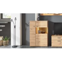 Interliving Wohnzimmer Serie 2110 - Highboard Alteiche - zweiteilig, Breite ca. 90 cm
