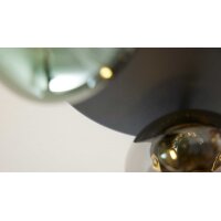 Interliving Leuchten Serie 9350 - Deckenlampe Glas in Amber, Grün & Rauch - Durchmesser ca. 39 cm