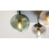 Interliving Leuchten Serie 9350 - Deckenlampe Glas in Amber, Grün & Rauch - Durchmesser ca. 39 cm