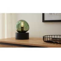 Interliving Leuchten Serie 9350 - Tischlampe grünes Glas - Höhe ca. 19 cm