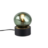 Interliving Leuchten Serie 9350 - Tischlampe grünes Glas - Höhe ca. 19 cm