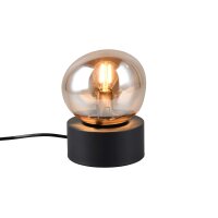 Interliving Leuchten Serie 9350 - Tischlampe amberfarbenes Glas - Höhe ca. 19 cm