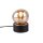 Interliving Leuchten Serie 9350 - Tischlampe amberfarbenes Glas - Höhe ca. 19 cm