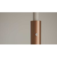 Interliving Leuchten Serie 9351 - Stehlampe warmgraues & kaffeefarbenes Metall - Höhe ca. 160 cm