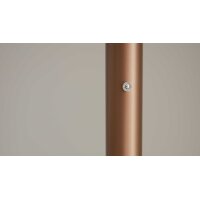 Interliving Leuchten Serie 9351 - Stehlampe warmgraues & kaffeefarbenes Metall - Höhe ca. 160 cm
