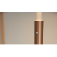 Interliving Leuchten Serie 9351 - Stehlampe warmgraues & kaffeefarbenes Metall - Höhe ca. 160 cm