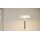 Interliving Leuchten Serie 9351 - Stehlampe warmgraues & kaffeefarbenes Metall - Höhe ca. 160 cm