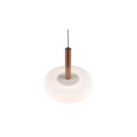 Interliving Leuchten Serie 9351 - Hängelampe warmgraues & kaffeefarbenes Metall - ein Lampenschirm