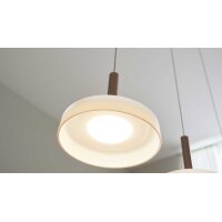 Interliving Leuchten Serie 9351 - Hängelampe warmgraues & kaffeefarbenes Metall - drei Lampenschirme