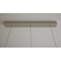 Interliving Leuchten Serie 9351 - Hängelampe warmgraues & kaffeefarbenes Metall - drei Lampenschirme