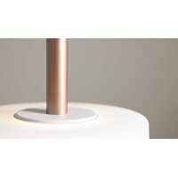 Interliving Leuchten Serie 9351 - Hängelampe warmgraues & kaffeefarbenes Metall - drei Lampenschirme