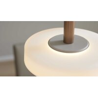 Interliving Leuchten Serie 9351 - Hängelampe warmgraues & kaffeefarbenes Metall - drei Lampenschirme