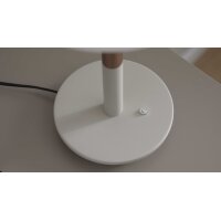 Interliving Leuchten Serie 9351 - Tischlampe warmgraues & kaffeefarbenes Metall - Höhe ca. 35 cm