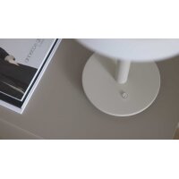 Interliving Leuchten Serie 9351 - Tischlampe warmgraues & kaffeefarbenes Metall - Höhe ca. 35 cm
