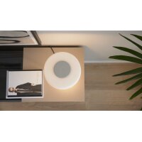 Interliving Leuchten Serie 9351 - Tischlampe warmgraues & kaffeefarbenes Metall - Höhe ca. 35 cm