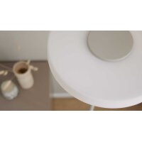 Interliving Leuchten Serie 9351 - Tischlampe warmgraues & kaffeefarbenes Metall - Höhe ca. 35 cm