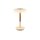 Interliving Leuchten Serie 9351 - Tischlampe warmgraues & kaffeefarbenes Metall - Höhe ca. 35 cm