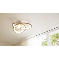 Interliving Leuchten Serie 9353 - Deckenlampe warmgraues...