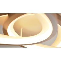 Interliving Leuchten Serie 9353 - Deckenlampe warmgraues & kaffeefarbenes Metall - ca. 69 x 60 cm