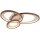 Interliving Leuchten Serie 9353 - Deckenlampe warmgraues & kaffeefarbenes Metall - ca. 69 x 60 cm