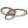 Interliving Leuchten Serie 9353 - Deckenlampe warmgraues & kaffeefarbenes Metall - ca. 69 x 60 cm