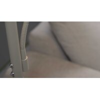 Interliving Leuchten Serie 9352 - Stehlampe mit Leselicht warmgraues & kaffeefarbenes Metall - Höhe ca. 180 cm