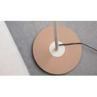 Interliving Leuchten Serie 9352 - Stehlampe mit Leselicht warmgraues & kaffeefarbenes Metall - Höhe ca. 180 cm