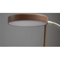 Interliving Leuchten Serie 9352 - Stehlampe mit zwei Flexarmen warmgraues & kaffeefarbenes Metall - Höhe ca. 160 cm