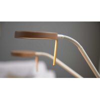 Interliving Leuchten Serie 9352 - Stehlampe mit zwei Flexarmen warmgraues & kaffeefarbenes Metall - Höhe ca. 160 cm