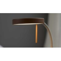 Interliving Leuchten Serie 9352 - Tischlampe, auch als Schreibtischleuchte warmgraues & kaffeefarbenes Metall - Höhe ca. 57 cm