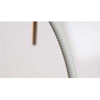 Interliving Leuchten Serie 9352 - Tischlampe, auch als Schreibtischleuchte warmgraues & kaffeefarbenes Metall - Höhe ca. 57 cm