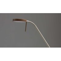 Interliving Leuchten Serie 9352 - Stehlampe mit Flexarm warmgraues & kaffeefarbenes Metall - Höhe ca. 145 cm