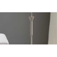 Interliving Leuchten Serie 9352 - Stehlampe mit Flexarm warmgraues & kaffeefarbenes Metall - Höhe ca. 145 cm
