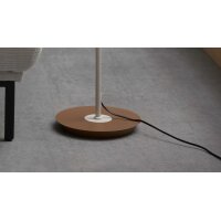 Interliving Leuchten Serie 9352 - Stehlampe mit Flexarm warmgraues & kaffeefarbenes Metall - Höhe ca. 145 cm