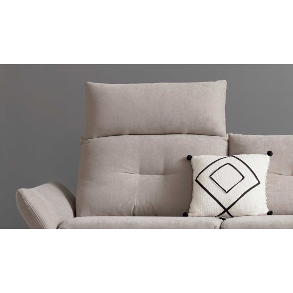 Interliving Sofa Serie 4400 - Kopfstütze platingrauer Bezug DWN 49 - Breite ca. 82 cm