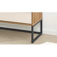 Interliving Kleiderschrank Serie 1205 – Schubladenkommode Weiß & Eiche Bianco – fünf Schubladen, Breite ca. 80 cm