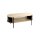 Couchtisch Eiche natur & schwarzes Metallgestell - Breite ca. 100 cm