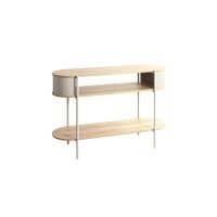 Konsole Eiche natur & graues Metallgestell - ca. 110...