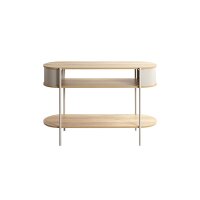 Konsole Eiche natur & graues Metallgestell - ca. 110...