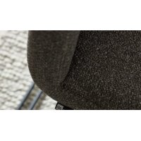 Interliving Esszimmer Serie 5119 - Essgruppe helle Eiche rustico, anthrazitfarbenes Metall & olivfarbener Webstoff