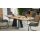 Interliving Esszimmer Serie 5119 - Essgruppe helle Eiche rustico, anthrazitfarbenes Metall & olivfarbener Webstoff